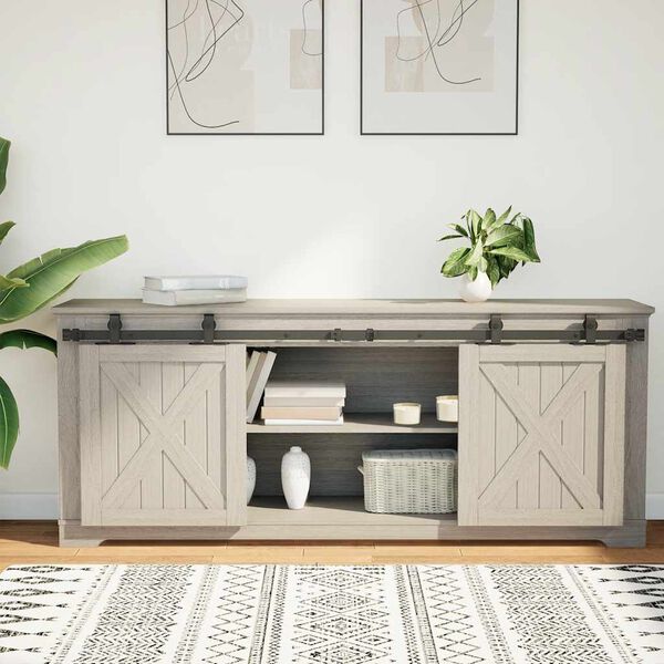 vidaXL suuruses liugukse komplekt, s&uuml;sinikteras, 152 cm