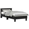 vidaXL Peatsiga voodiraam Must tamm 80 x 200 cm Tehispuit