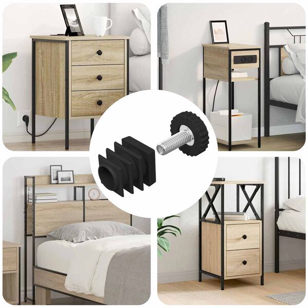 vidaXL M&ouml;&ouml;bli tasandajad Reguleeritav 1895 pcs Must PP