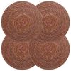 vidaXL Mererohust lauan&otilde;ud 4 pcs Pruun &Oslash; 30 cm 100% Mererohi