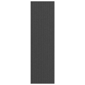 vidaXL uksematt, triibuline, must ja hall, 115 x 400 cm