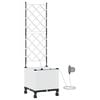 vidaXL Aiakonteiner Kastmise ja Ratastega Valge 40 x 40 x 148 cm PP