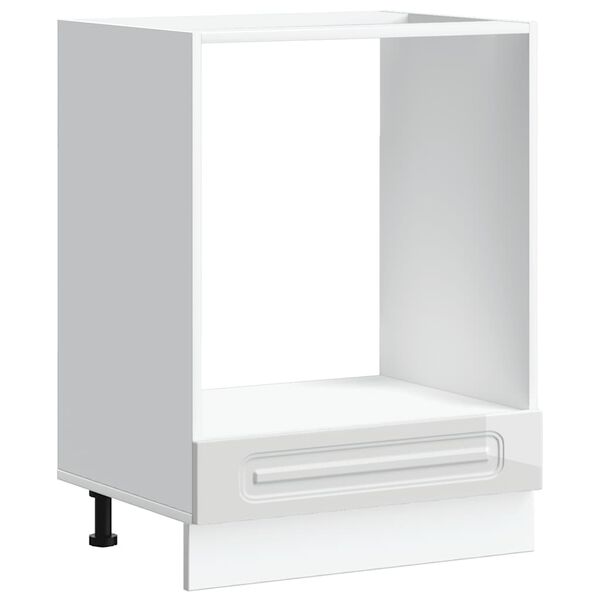 vidaXL ahjukapp, Kalmar, kõrgläikega valge, tehispuit