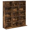 vidaXL CD kapp Suitsutatud tamm 96 x 23,5 x 97,5 cm Tehispuit