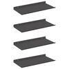 vidaXL Ujuv riiul Seinale kinnitatav 4 pcs Must 40 x 18 x 2,5 cm Teras