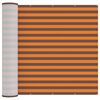 vidaXL Baldahhiin 200 x 1000 cm PU kaitsega kangas Oranž ja pruun