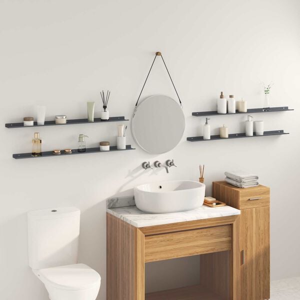 vidaXL Ujuv riiul 4 pcs Antratsiit 100 x 9 x 2,5 cm Teras