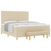 vidaXL Karbi vedrumadrats peaga cream 200 x 180 cm kangas