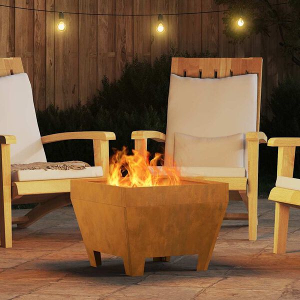 vidaXL Lõkkekoht Pruun 50 x 50 x 38 cm Teras