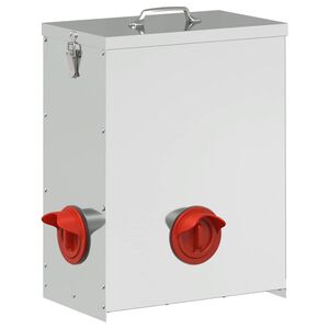 vidaXL Kanali feeder H&otilde;bedane 32,5 x 20,5 x 43 cm Tsinkteras