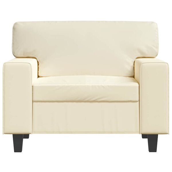 vidaXL tugitool, kreemjasvalge, 60 cm, kunstnahk