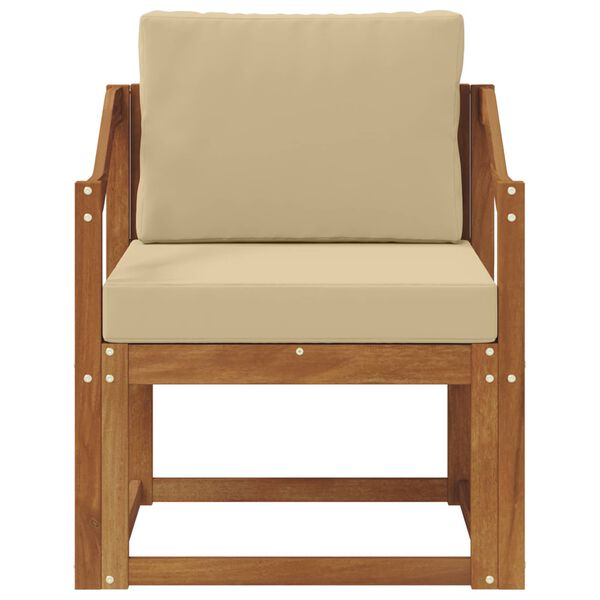 vidaXL &Otilde;uesohva Tugev akaatsiapuit ja pol&uuml;ester Neutraalne