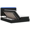 vidaXL LED-iga voodiraam koos madratsiga Must 180 x 200 cm kangas