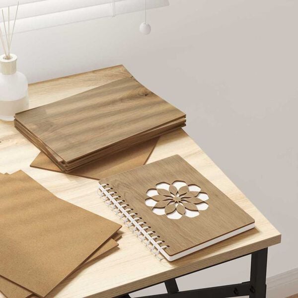 vidaXL Dekor Paneelid 50 pcs K&auml;sit&ouml;&ouml;puu 21 x 30 x 0,27 cm Tehispuit