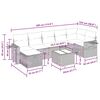 vidaXL 7-osaline aiadiivani komplekt patjadega, hall, polürotang