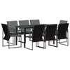 vidaXL Aia s&ouml;&ouml;gilaudade komplekt 9 pcs Must ja Anthracite