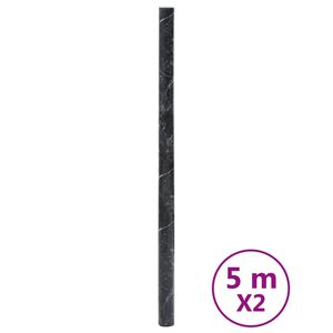 vidaXL isekleepuvad m&ouml;&ouml;blikiled, must marmor, 90 x 500 cm, PVC