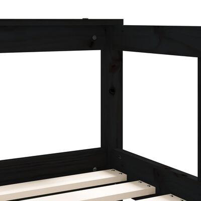 vidaXL lastevoodi raam sahtlitega, must, 70 x 140 cm, männipuit