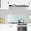 vidaXL K&ouml;gi Splashback Valge 120 x 40 cm karastatud klaas