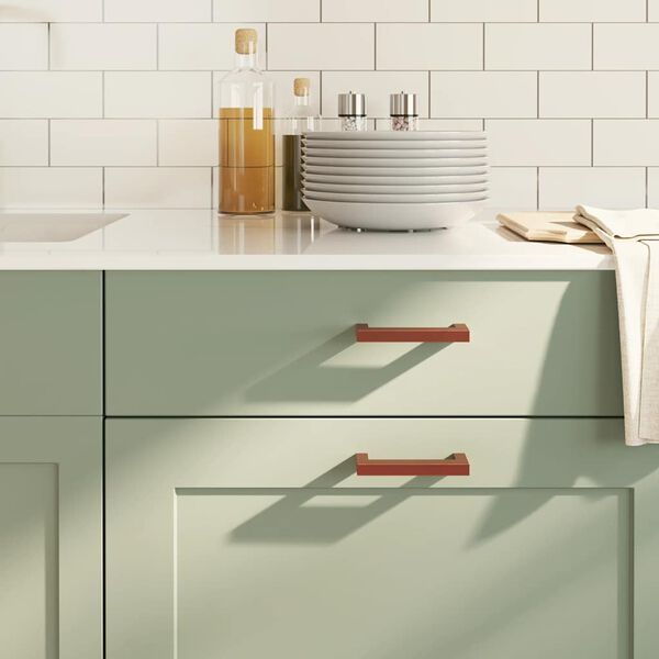 vidaXL kapi k&auml;epidemed 10 tk, pronks, 96 mm, roostevaba teras