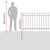 vidaXL Spike aiakaitse Must 200 x 150 cm Pulberv&auml;rvitud teras