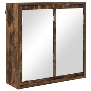 vidaXL Vannitoa peeglikapp Suitsetatud tamm 60 x 20 x 60 cm Tehispuit