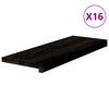 vidaXL trepiastmed 16 tk, pruunmust, 70x25x2 cm, tammepuit