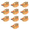 vidaXL pingutitega koormarihmad 10 tk 2 tonni 8 m x 50 mm, oranž