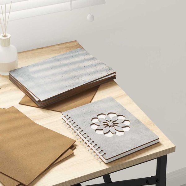 vidaXL Dekor Paneelid 12 pcs Betoonhall 15 x 21 x 0.27 cm Tehispuit