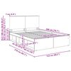 vidaXL Voodi raam peaga sahtliga Sonoma tamm 150 x 200 cm Tahke mänd