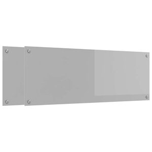 vidaXL K&ouml;gi Splashback 2 pcs Helehall 110 x 40 cm karastatud klaas