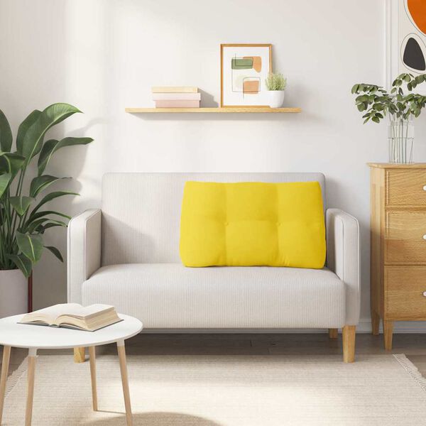 vidaXL Seljatugi padi Helekollane 80 x 24 x 50 cm kangas