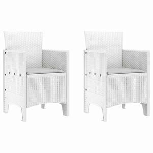 vidaXL Aia tool padjaga 2 pcs Valge 53 x 49 x 85 cm Pol&uuml;prop&uuml;leen