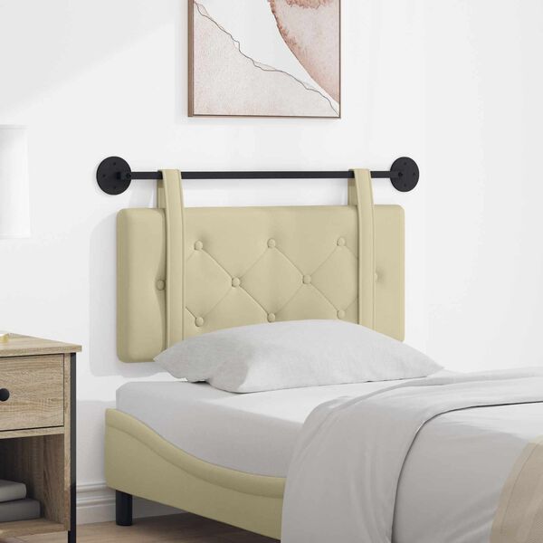 vidaXL Rippuv Peatoe Seinale kinnitatav cream 90 cm Kunstnahk