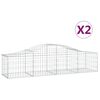 vidaXL kaarekujulised gabioonkorvid 2 tk, 200x50x40/60 cm, raud