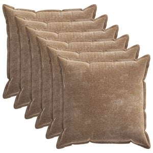 vidaXL Diivanipadi 6 pcs HOUTEN Pruun 55 x 55 cm &Scaron;en&uuml;&uuml;lfabric