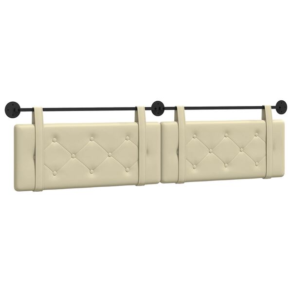 vidaXL Rippuv Peatoe cream 210 x 55 x 5 cm Kunstnahk