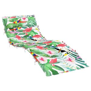 vidaXL p&auml;evitustooli padi, mitmev&auml;rviline, 180x60x4 cm, oxford kangas