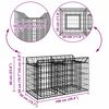 vidaXL Gabioni t&otilde;stetud voodi H&otilde;bedane 100 x 50 x 60 cm Tsinkteras