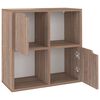 vidaXL raamaturiiul, hall Sonoma tamm, 60 x 27,5 x 59,5 cm, tehispuit