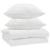 vidaXL Suletekk padjaga 3 pcs Valge Mikrofiiber