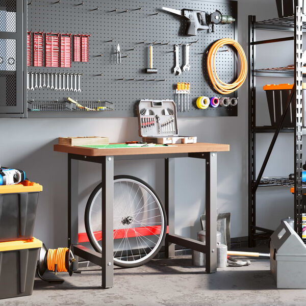 vidaXL t&ouml;&ouml;laud, 100 x 60 x 83 cm, p&ouml;&ouml;k, ristk&uuml;likukujuline