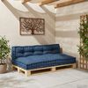 vidaXL Pallet diivanipatjade padi 2 pcs Indigo 120 x 80 x 38 cm kangas
