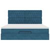 vidaXL Ottomani voodiraam madratsitega, tumesinine, 180x200 cm, samet