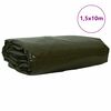 vidaXL Tarpaulin 650g / m&sup2; K&uuml;pset roheline 1,5 x 10 m L&otilde;uend PVC kattega