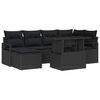 vidaXL Aia Diivanikomplekt ladustamisega 7 pcs Must Pol&uuml;rooster