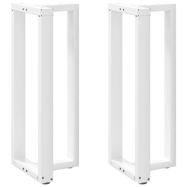 vidaXL baarilaua jalad T-kujulised, 2 tk, valged, 50 x 35 x (100-101) cm, teras