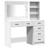 vidaXL Riietumislaud 2 pcs Valge 78.5 x 41 x 135 cm Tehispuit