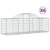 vidaXL kaarekujulised gabioonkorvid 6 tk, 200x50x60/80 cm, raud