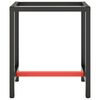 vidaXL t&ouml;&ouml;pingi raam, must ja matt punane, 70x50x79 cm, metall